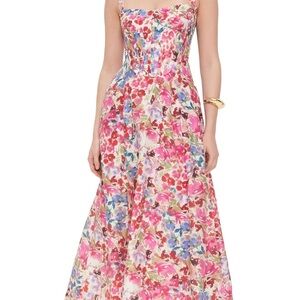 Bardot Pink Floral Midi Dress